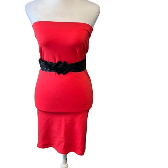 NWT Forever 21 tube dress skirt bodycon high waist beautiful watermelon color - Picture 1 of 12
